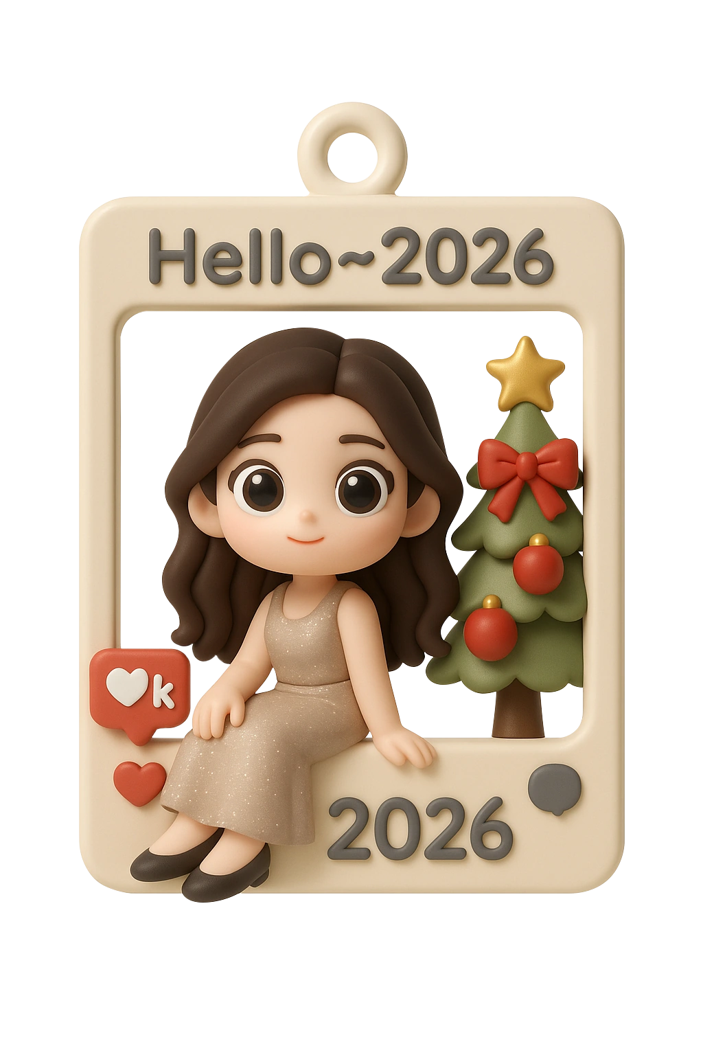 Framed Person Charm — supplier catalog illustration