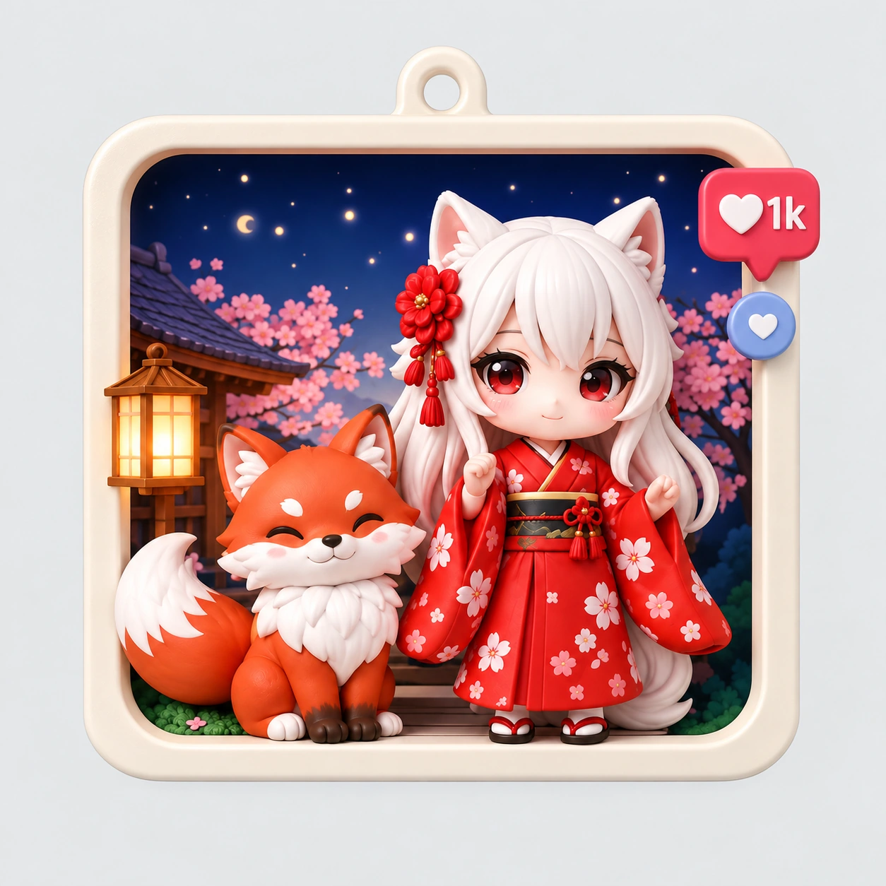 Framed Person & Pet Charm — supplier catalog illustration