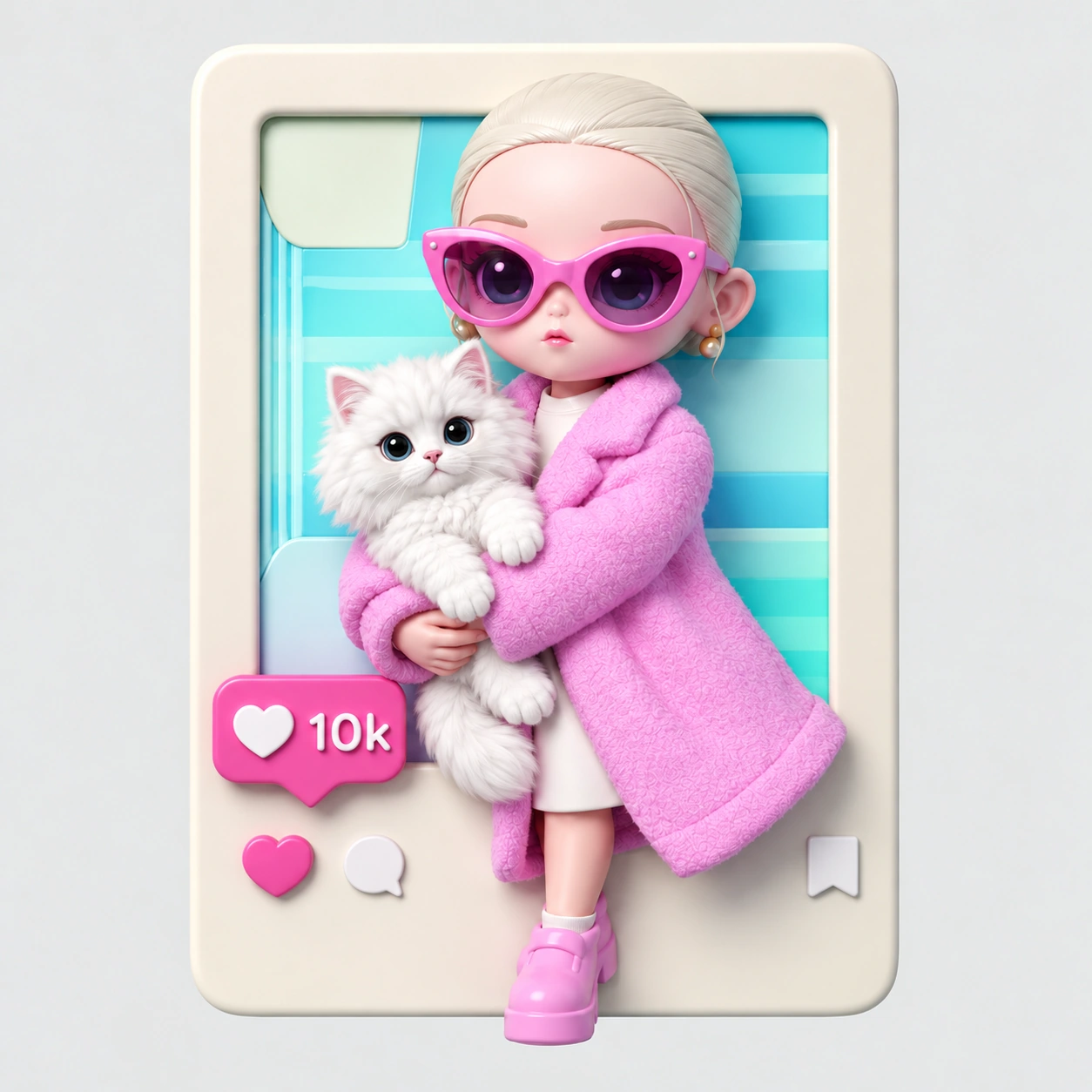 Framed Person & Pet Figurine — supplier catalog illustration